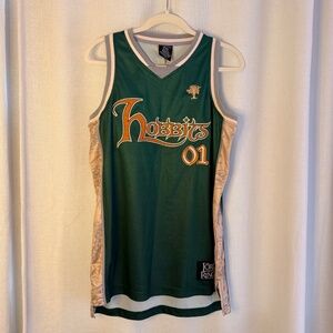 Lord of the Rings Hobbits Basketball Jersey BoxLunch Exclusive Green Size XS